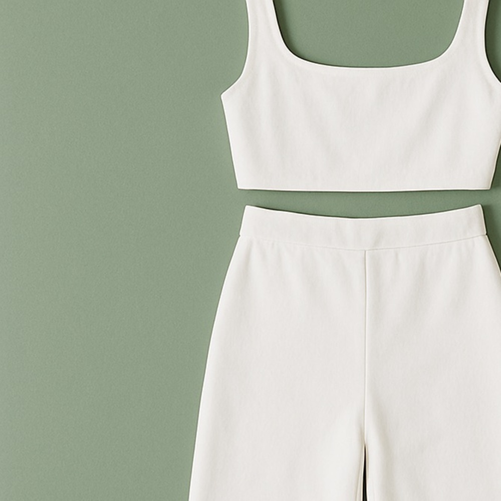 Lulu's white Wide Leg Two Piece Jumpsuit